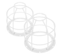 Zerodeko 2pcs White Iron Fire Sprinkler Head Guard Cage with Adjustable Wire Design for Comprehensive Protection in Offices and Shopping Malls, Versatile Safety Fire Guard Cover