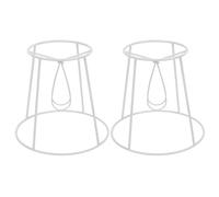 Zerodeko 2pcs White Iron Lampshade Frames for E14 Lamp with Practical Finely Processed Design, Suitable for Home and DIY Lighting Projects