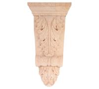 Zerodeko 2pcs Wooden Corbels in Khaki for Architectural Renovations and Home Decor, Easy Installation Wood Shelf Bracket with Elegant European Style, Decorative Shelf Brackets Integrating