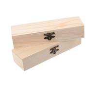 Zerodeko 2pcs Wooden Pencil Case for Students DIY Hand Painted Multi Functional Stationery Box Pen Case Pencil Organizer Art Storage Box Suitable for School Supplies