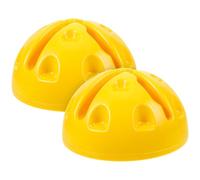 Zerodeko 2pcs Yellow ABS Soccer Pole Base Attachment for Agility Training | Multi Sport Compatibility, Artificial Turf Use, Club Teams and Coaches, Long Term Use, Enhanced Drill Difficulty