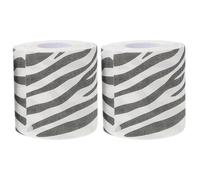 Zerodeko 2pcs Zebra Print Toilet Paper with Advanced Printing Technology, Resistant to Tearing, Creative Design for Household Toilet Paper Needs and Everyday Use