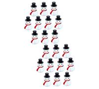 Zerodeko 2sets Adorable Snowman Miniature Figure for Christmas Landscape Snowman Mini for Snowglobe 10pcs*2
