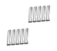 Zerodeko 2sets Stainless Steel Croissant Cones Molds Baking Molds for Cake Horn Pastries Easy Cleaning Non-Stick 10pcs*2