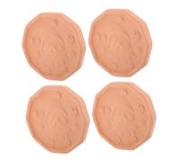 Zerodeko 2sets Terracotta Sugar Saver Discs Reusable Sugar Discs for Container Moisture Absorber for Softening Brown 4pcs*2