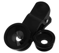 Zerodeko 3-in-1 Phone Camera Lens Kit with Fisheye Wide-angle and Macro Lenses Plastic Clip-on Phone Lens for Smartphone Photography Enhance Photo Skills with Portable Magnifier