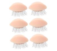 Zerodeko 3 Pairs Removable Eyelids Mold for Advanced Lash Mannequin Head Realistic Makeup Practice Tool with Natural Lash Spacing and Flexible for Eyelash Grafting Training