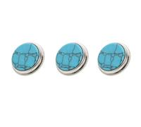 Zerodeko 3 Pcs Replaceable Cornet Button Buckles for Trumpet, Small Lightweight Musical Instrument Accessories in Sky Blue with Copper and Stone Material, Creative Design for Fixing