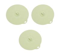 Zerodeko 3 Pcs Silicone Suction Lids Reusable Bowl Covers for Food Storage Fridge Microwave, Green Pot Lid Universal Seal, 15cm Pan Cover Set for Small Pots Cups