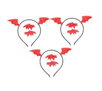 Zerodeko 3 Set Bat Wings Headband and Hairpin Gothic Bat Costume Accessories for Halloween Party Lightweight and Comfortable Hair Hoops with Clips for Group Costumes Stylish Design for