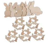 Zerodeko 3 Sets Easter Wooden Bunny Cutouts Unfinished Lightweight Wood Slices for DIY Crafts and Painting Unique Home Decor for Easter Parties Schools and Family Fun