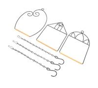 Zerodeko 3 Sets Portable Iron Bird Perch Stand for Pet Parrot Birds with Metal Frame, Black Colour, Develops Balance and Coordination, for Hanging the Tree and Playing