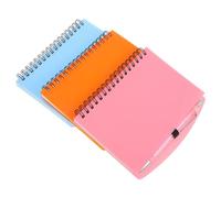 Zerodeko 3 Sets Spiral Notebooks with College Ruled Paper and Three Pens, Small Pocket Notebooks Made of Paper, Iron and Plastic, Minimalist Style for Students and Professional Settings