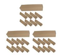 Zerodeko 30 Pcs Triangular Poster Storage Tube, Kraft Paper | Khaki Simple Look, Anti-roll Stability for Architectural Drawings and Artwork, Storage or Print Shop Packaging
