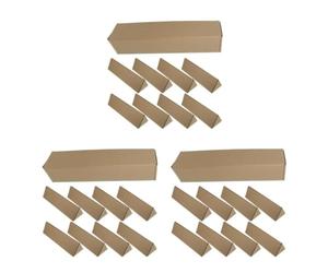 Zerodeko 30 Pcs Triangular Poster Storage Tube, Kraft Paper | Khaki Simple Look, Anti-roll Stability for Architectural Drawings and Artwork, Storage or Print Shop Packaging