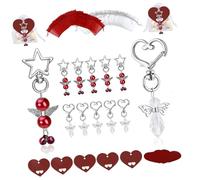 Zerodeko 30 Sets Guardian Angel Keychains with Hanging Tags and Organza Bags Wedding Favor Showers Birthdays Christmas Decorations Key Rings for Keys and Bags