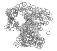 Zerodeko 300pcs Rings for Jewelry Making Stainless Steel Jewelry Making Supplies Tiny Rings Necklace Repair Connectors Stainless Steel Closed Jump Silver