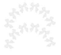 Zerodeko 300pcs White Resin Bow Nail Charms for Manicure Decoration Small 3d Fingernail Accessories Set for DIY Nail Art Holiday and Everyday Supplies