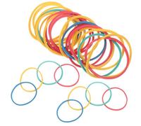 Zerodeko 30mm Colored Rubber Bands Bulk 60pcs Elastic Rings for Office and School Supplies Multi-colored Stretchable Bands for Home Hair and Craft Use