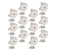 Zerodeko 30pcs Corner Brace Shelf Bracket Stainless Steel Rust Resistant Safe Installation Simple Design with 4 Holes Center Indentation for Tables and Shelves
