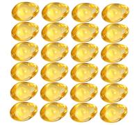 Zerodeko 30PCS Crystal Yuan Bao Statue Feng Shui Wealth Ingot Ornament for Prosperity and Luck Home Office Decoration Traditional Chinese Yellow Ingot Prosperity Symbol