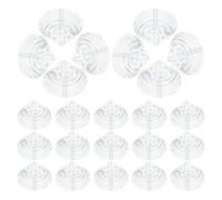 Zerodeko 30pcs Glass Clam Shell Charms for Jewelry Making, White 14mm Beads, Fade-resistant, for Crafting Bracelets, Necklaces and Earrings