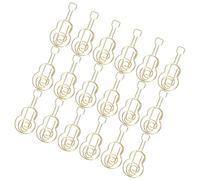 Zerodeko 30pcs Guitar-Shaped Paper Clips Mini Paperclips Decorative Touch Organizing Documents Iron Metal Stylish Unique Fun Office Supplies for Guitar Enthusiasts and Office Workers