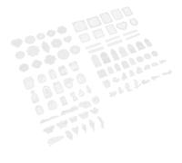 Zerodeko 30Pcs Lace Design Scrapbooking Embellishment Stickers Set Pet Paper, 6 Bags Mixed DIY Craft Labels for Handbook Decoration and Scrapbooking Projects in UK