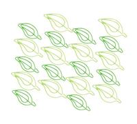 Zerodeko 30pcs Leaf Shaped Paper Clips Document Paper Clips Unique Decorative Metal and Pp Material to Decorate and Keep Things Organized for Office Bookmarks