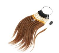 Zerodeko 30pcs Real Human Hair Testing Samples Dark Brown 6° Hair Dye Color Chart Strands for Salon Hairdressing and Stylist Supplies