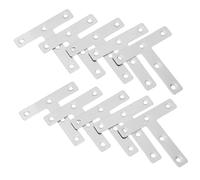 Zerodeko 30pcs Stainless Steel Corner Connection Plates Thickened T-Shaped Brackets for Furniture Reinforced Angle Supports with Precision Cutting for Cabinets Shelves and Structural Fixing