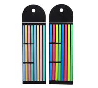 Zerodeko 32pcs Highlighter Indexing Tabs Strips, Transparent Removable Tape | Books Index Flag Tabs, Translucent Bible Labeling Tape, Fluorescent Neon Sticky Strip for Planners