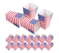 Zerodeko 36 Pcs Snack Box Present Holders with Patriotic Vibrant American Flag Theme Foldable Paper Design Compact Yet Spacious for Independence Day Party Decoration and Family Gatherings