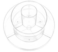Zerodeko 360degree Transparency Rotating Makeup Storage Rack Double Desktop Cosmetics Organiser Storage Box Makeup