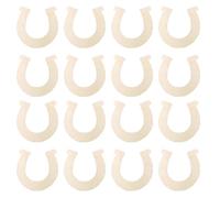 Zerodeko 36pcs Horseshoe Shaped Wooden Slices Blank Wooden Chips for Crafts Natural Solid Wood with Smooth Surface for Creating Crafts Projects and Holiday Decorations