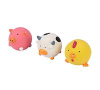 Zerodeko 3pc Latex Dog for Dogs Cartoon Squeak with Sound Training Feature and Sturdy Material, for Play and Chewing to Catch Pets Attention