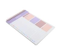 Zerodeko 3pcs A5 Purple Habit Tracking Planner Notepad - Undated Daily to Do List Notebook for Time Management and Personal Organization, Task Tracker for Home, Office, and School Use