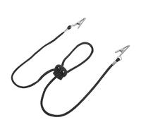 Zerodeko 3pcs Adjustable Napkin Clip Lanyard Bib Holder with Polyester and Iron Materials for Elderly and Adult, Multifunctional Design for Improved Dining Experience