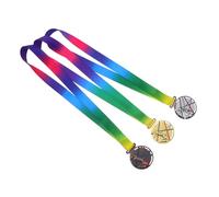Zerodeko 3pcs Basketball Award Medals Zinc Alloy Winner Medals with Neck Ribbon for Sports Day Basketball Competitions Gold Silver Bronze Sports Awards Prize
