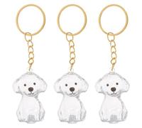 Zerodeko 3pcs Dog Hair Holder Keyring Dog Shape Pet Hair Collection Bottle