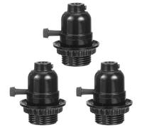 Zerodeko 3pcs E26 Lamp Socket Replacement with Switch - E26 Socket With On Off Switch Includes Retaining Rings For Repair On Table And Floor Lamps