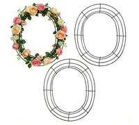 Zerodeko 3PCS Egg Shaped Wire Wreath Frame - 12 Inch Metal Easter Egg Wreath Ring for DIY Crafts - Floral Wire Form for Spring, Wedding, Party Front Door Decor & Wall Hanging Art