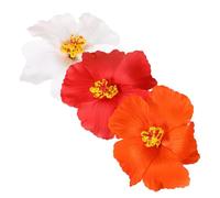 Zerodeko 3pcs Flower Hair Clips, Cloth Material Hair Accessories with Adorable Bohemian Style, Safe and Abundant Supply, for Beach Party or Daily Wear