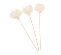 Zerodeko 3pcs Flower-shaped Aromatherapy Diffuser Sticks with Fast Absorption and Distribution Made from Yellow Dried Flowers for Room Decor Or DIY Prop