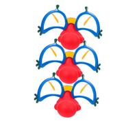 Zerodeko 3pcs Funny Clown Glasses with Red Nose for Carnival Party Cosplay Festive Costume Accessories Instant Humorous Look for Birthday and Celebration Events