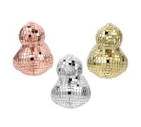 Zerodeko 3pcs Mirror Finish Disco Duck Figurines Miniature Glass Animal Models for Indoor Outdoor Party Decoration Reflective Stylish Desktop Ornaments in Gold Silver Rose Gold