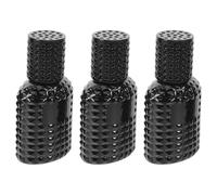Zerodeko 3pcs Refillable Glass Spray Bottles 25ml Black Multi-purpose Perfume Containers with Fine Mist Spray for Travel and Daily Routines