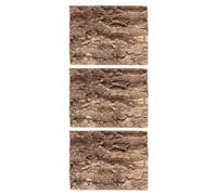 Zerodeko 3pcs Reptile Tree Bark Aquarium Decorations Lightweight Artificial Bark Background for Terrarium and Tank Simple Installation Brown Decor for Pet Lizards and Reptiles