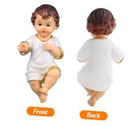 Zerodeko 3pcs Resin Jesus Figurines Nativity Scene Statues Religious Mini Sculptures for Christian Home Decor Faithful Families Display