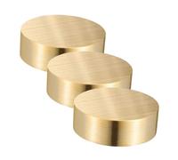 Zerodeko 3pcs Round Brass Calligraphy Paperweights Heavy Duty Desk Paper Holder for Chinese Painting Sumi Practice Multifunctional Portable Paper Pressing Tool for Office and Home